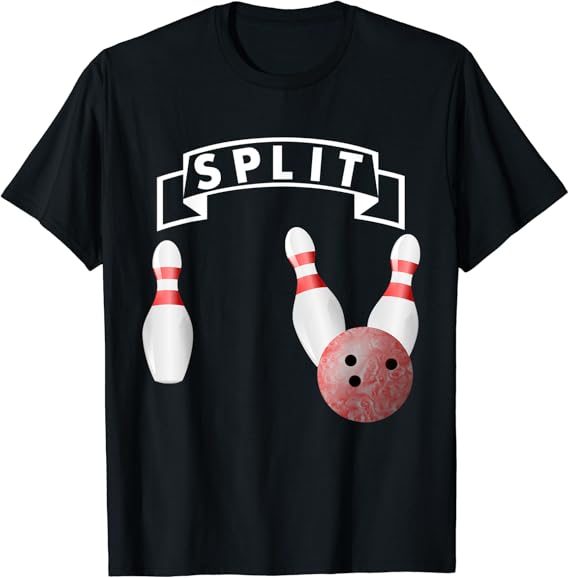 Tenpin bowling Split TShirt Amazon.co.uk Clothing